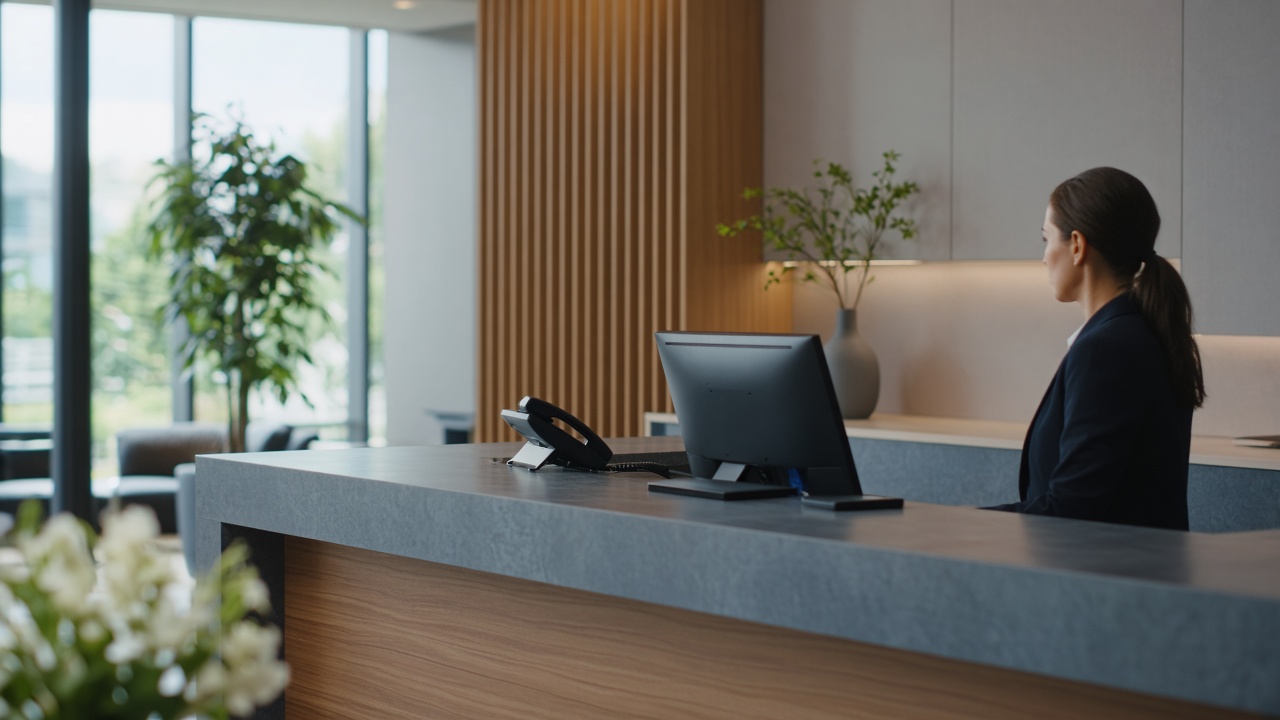 Hotel reception desk